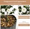 2pcs 38" Artificial Camellia Tree Flower Plant in Yellow Cement